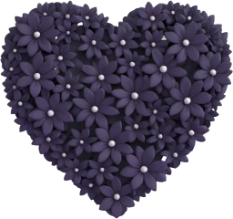 Blackflowerheart emote