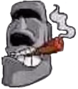 MoaiSmoking emote