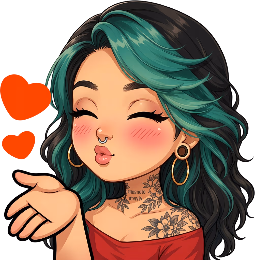 mona_blowing_kiss sticker