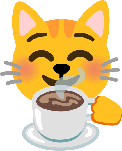 Catdrinkingcoffee static emote