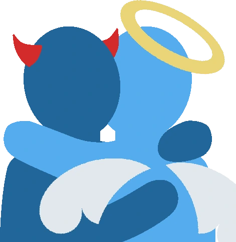 AngelHuggingDevil emote