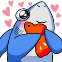 Shark_love_fish emote
