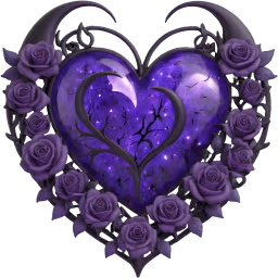 Purple_goth_heart emote