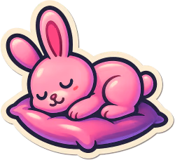Pinkbunnysleeping emote