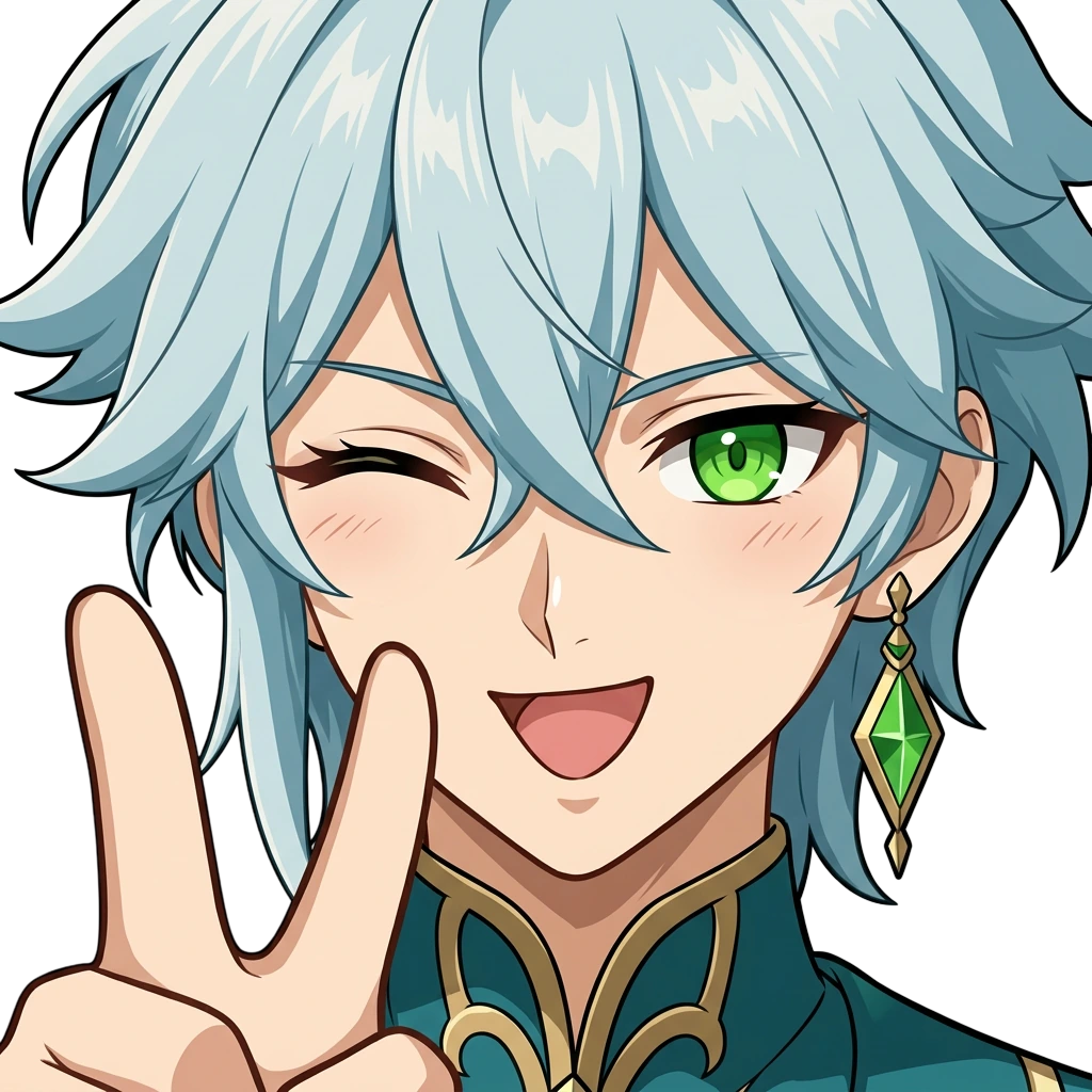 tea_peace_pose sticker