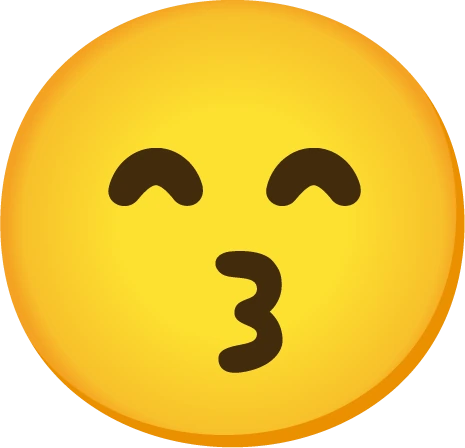 KissingFacewithSmilingEyesEmoji emote