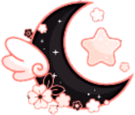salmonpinknblackmoon emote