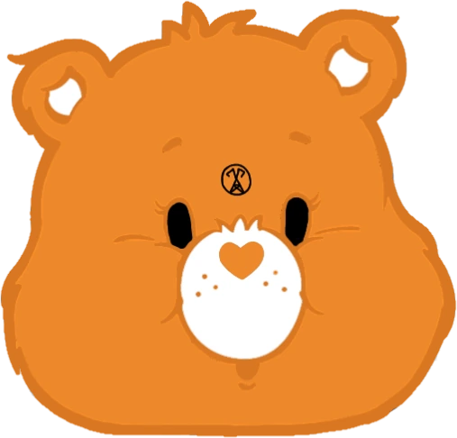 orange_carebear_blackeyes sticker