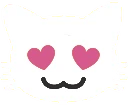 white_kitty_in_love emoji