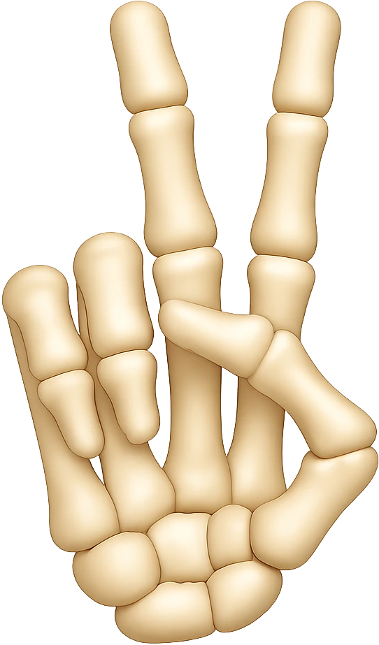 Skeleton_Peace_Sign sticker