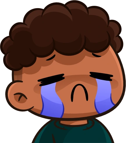 CurlyBLKCry emote