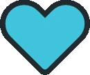 Lightblueheartgif emote