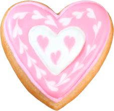 Pinkwhiteheartcookie emote
