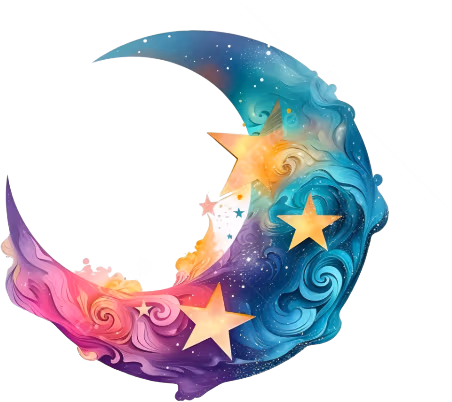 Rainbowmoonstars emote