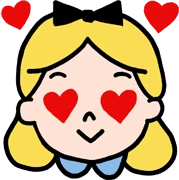 AliceHeartEyes emote