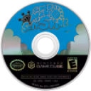 ADiscOfThe2002PlatformGameSuperMarioSunshineOnTheNintendoGameCub emote
