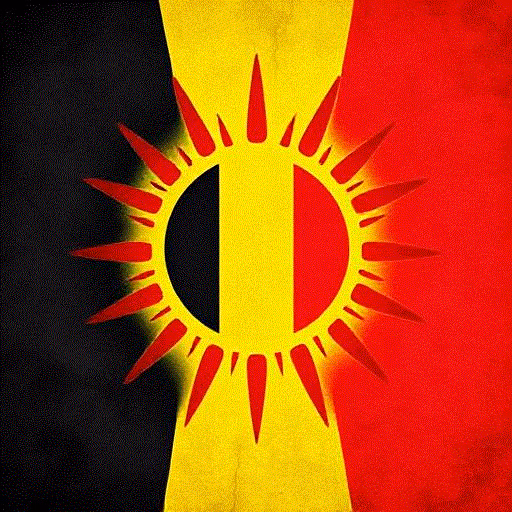 BelgiumFlagSun sticker