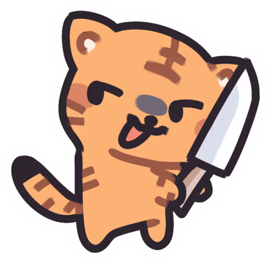 Tigerholdingknife emote