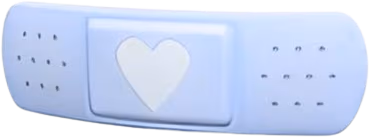 blueheartbandaid emote