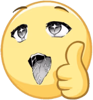 ahegao_emoji_thumbsup emote