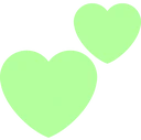 PastelGreenHearts emote