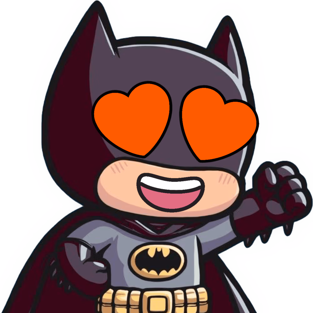 Batman_HeartOrangeEyes emote