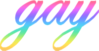 RainbowGayText emote