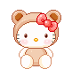 HelloKittyBearBlush animated emote