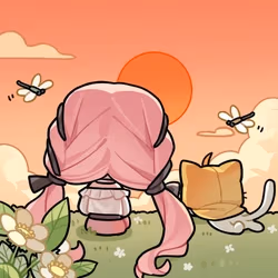 NikkiMomoSunset emote