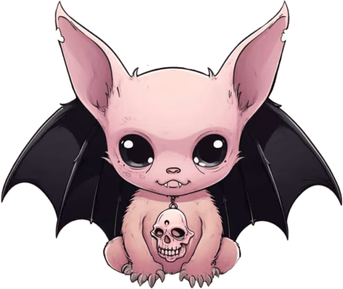 PinkGothBat emote