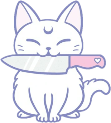 WhiteCat_Knife emote