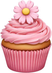 Pinkflowercupcake emoji