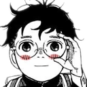 Okarun_BlushSmile emote