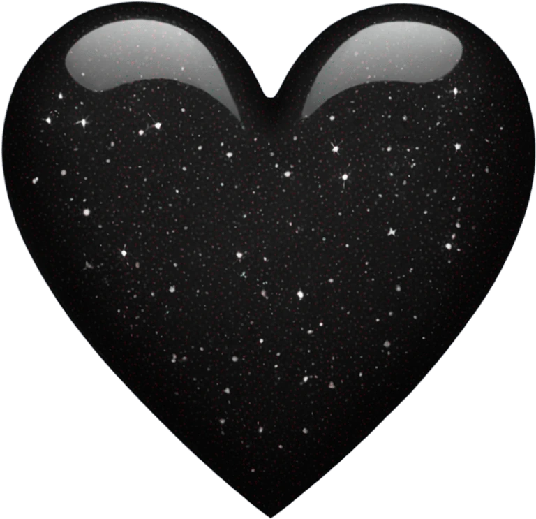 Blackglitterheartcute emote