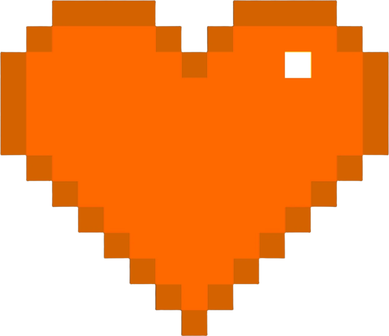 PixelHeartOrange emote
