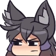 WolfgirlSquint emote