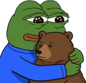 PepeBearHug sticker