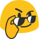 blobglassesdown emote