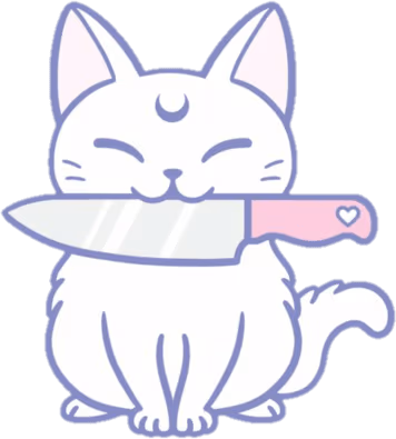 WhiteCat_Knife emote