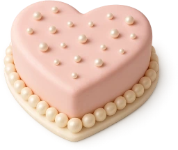 Pinkheartpearlcake emote