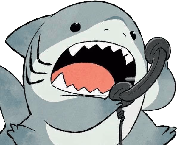 Sharky_OnThePhone emote
