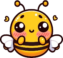 Cute_bee_blushing emoji