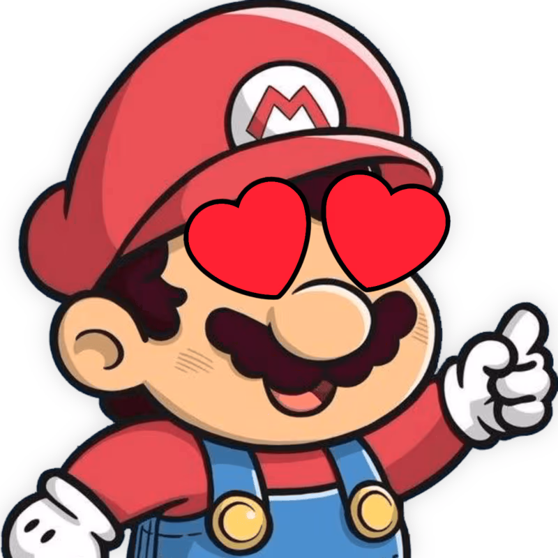 Mario_HeartRedEyes emote