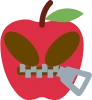 closed_mouth_alien_apple_1 emote