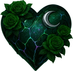 Green_goth_heart emote