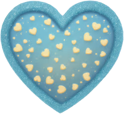 Blueglitterheart emote