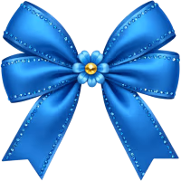 Blueflowerbow emoji