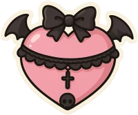 Gothpinkheart emote