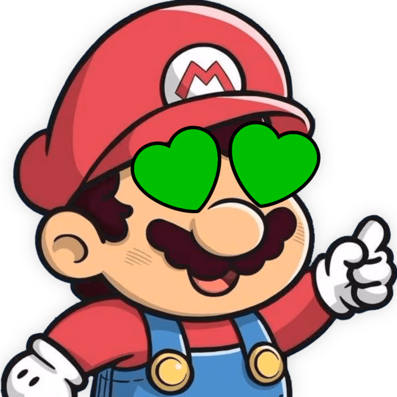 Mario_HeartGreenEyes emote