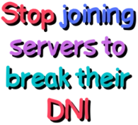 StopJoiningServersToBreakTheDNI emote
